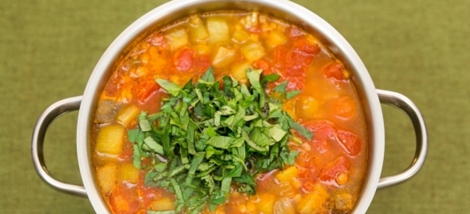 Рецепт овощного супа без мяса