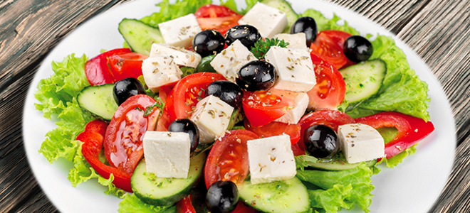 салат греческий классический простой рецепт