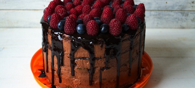 Шоколадный голый торт