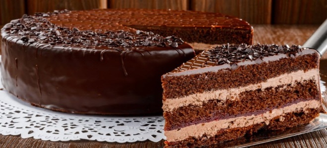 шоколадный торт из готовых коржей