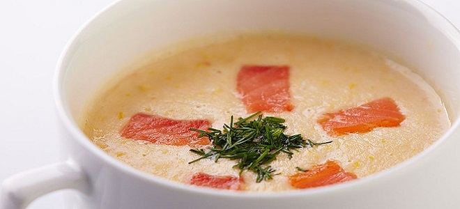 Суп-пюре из семги со сливками
