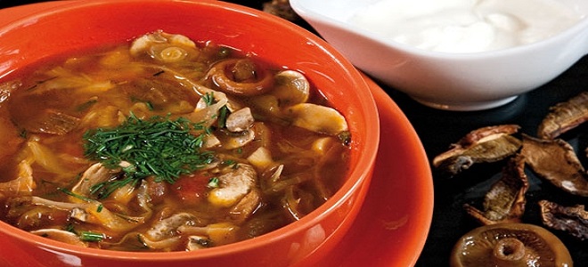 Суп-солянка с грибами и капустой - рецепт