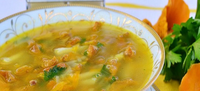 Суп С Лисичками Сушеными Рецепт Фото