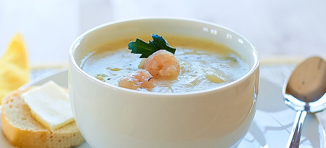 Рецепт сливочный суп с креветками рецепт с фото