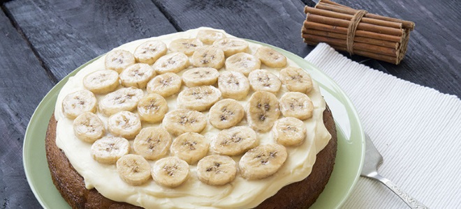 Творожно-банановый крем для торта
