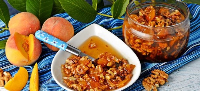 варенье из персиков с орехами
