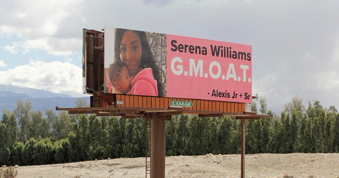 Алексис Оганян удивил Серену Уильямс с помощью рекламных билбордов 