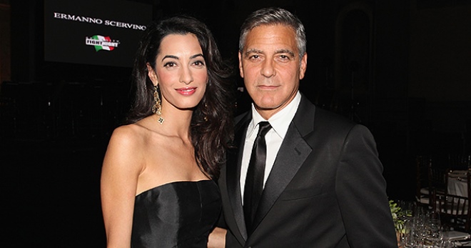Родители двойняшек Амаль и Джордж Клуни сходили на ужин в любимый ресторан Gatto Nero