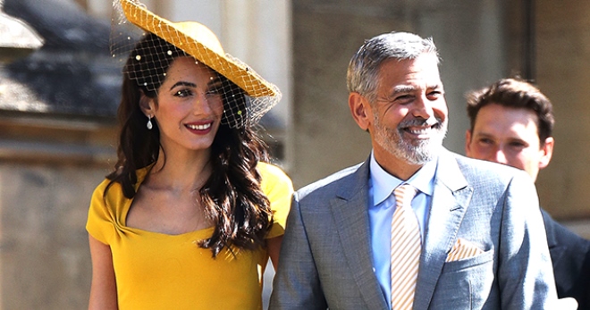 Джордж и Амаль Клуни побывали на свадьбе Меган Маркл и принца Гарри
