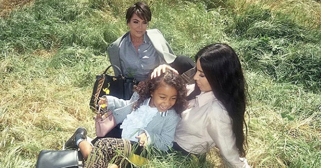 5-летняя Норт Уэст снялась в рекламе Fendi вместе с мамой Ким Кардашьян и бабушкой