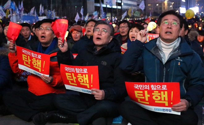 Митинги в Корее