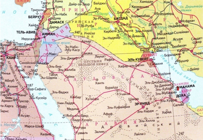Эр-Рияд на карте