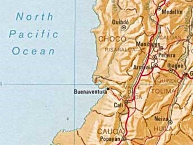Залив Буэнавентура на карте