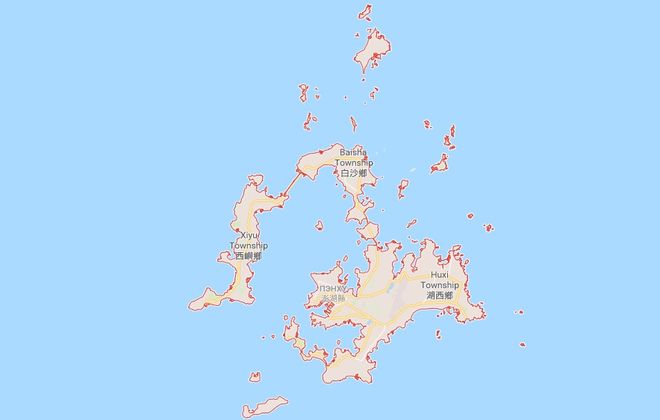 Карта Пескадорских островов