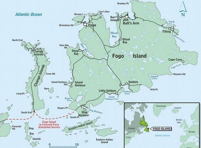 Остров Фого на карте