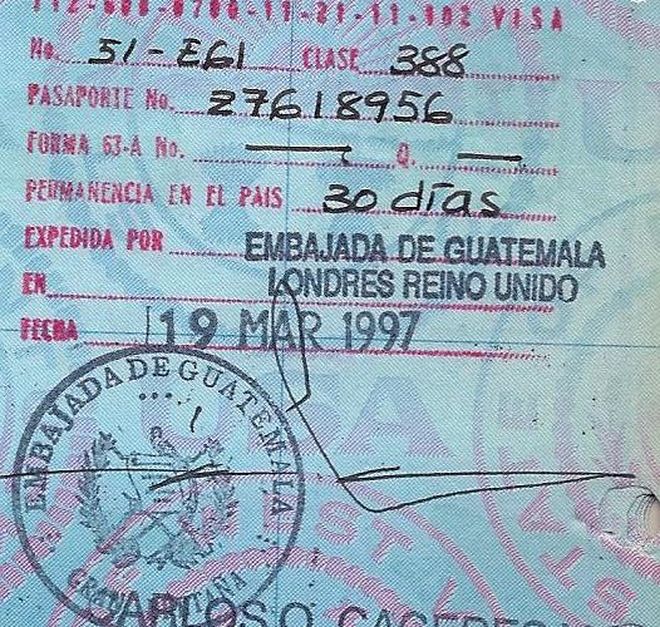 Как выглядит виза в Гватемалу