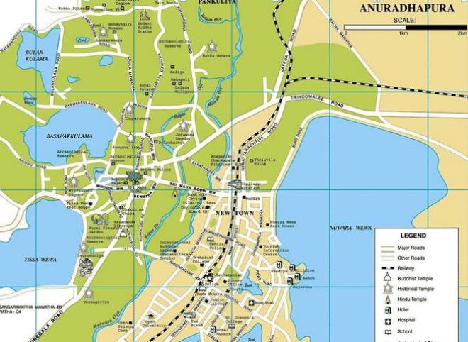 Карта Анурадхапуры