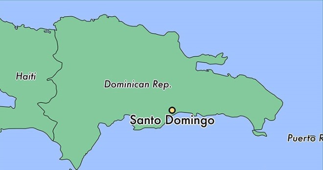 Санто-Доминго на карте мира