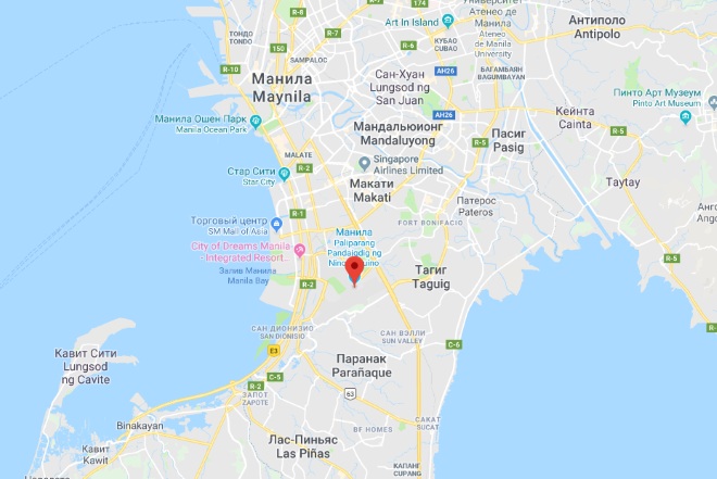 Аэропорт Манилы на карте