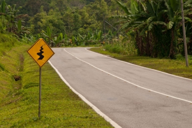 Дорожный знак в Малайзии