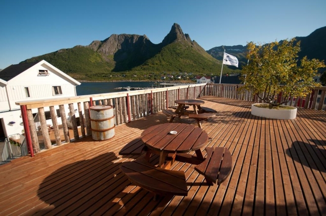 Ресторан комплекса Mefjord Brygge - один из лучших на острове