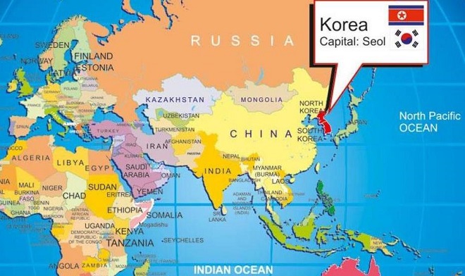 Сеул на карте мира