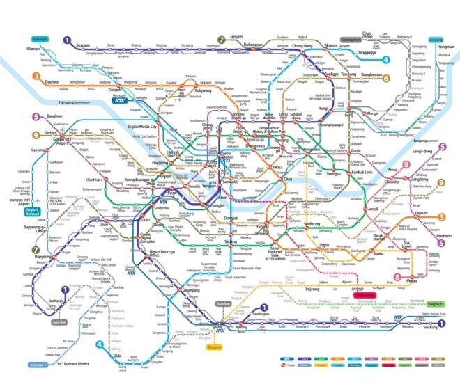Схема метро Сеула