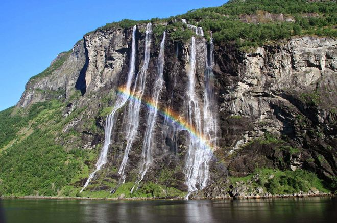 Водопад Семь сестер (Гейрангер-фьорд) в Норвегии