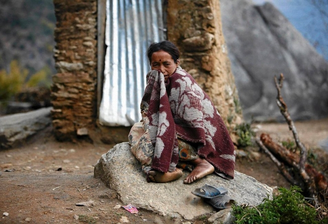Женщина в непальской семье