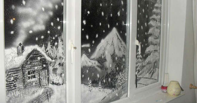 Рисунки на окне на Новый год – чем можно рисовать на стеклах, интересные идеи и способы удаления изображений