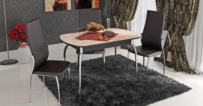 Столы и стулья для кухни – особенности разных материалов, используемых для изготовления мебели