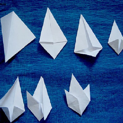 Подснежники из бумаги оригами своими руками