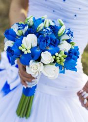 бело синяя свадьба