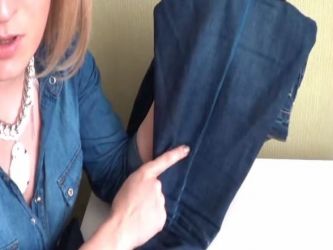 Как сделать потертости на джинсе10