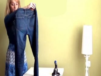 Как сделать потертости на джинсе5