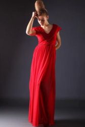 Красное платье в пол