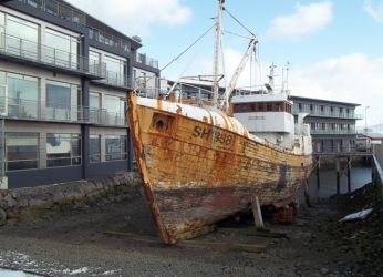 Старинный пароход Gullfoss