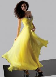желтое платье 2013