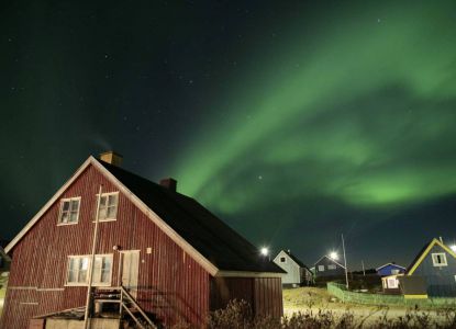 Северное сияние над Гренландией