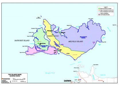 Карта островов Тиви