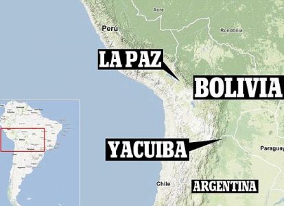 Якуиба на карте Боливии