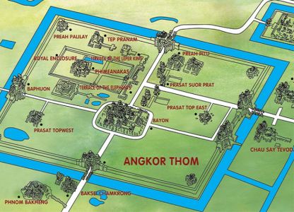 Ангкор-Тхом карта