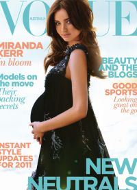 беременная Миранда Керр на обложке австралийского Vogue 