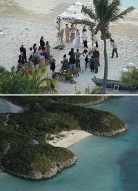 Фото острова во время свадьбы Джонни Деппа и Эмбр Херд