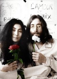 пастельное интервью Леннона и Оно во время медового месяца
