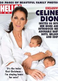 Селин Дион на обложке журнала с новорожденными сыновьями