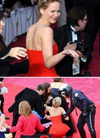 Дженнифер Лоуренс снова упала на Оскаре-2014
