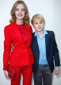 Наталья Водянова со старшим сыном Лукасом