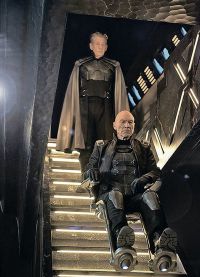 Патрик Стюарт и Иэн МакКеллен на съемках фильма Люди Икс
