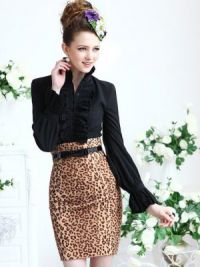 Леопардовая юбка карандаш 7